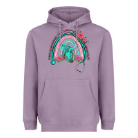 Lavender nurse life spring stethoscope heart rainbow Heavyweight Hoodie - BarkalooDesign