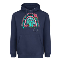 Navy nurse life spring stethoscope heart rainbow Heavyweight Hoodie - BarkalooDesign
