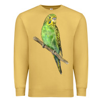 Antique Gold Budgeriar Bird Parrot Premium Sweatshirt - LillyAllenDesigns
