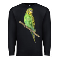 Black Budgeriar Bird Parrot Premium Sweatshirt - LillyAllenDesigns