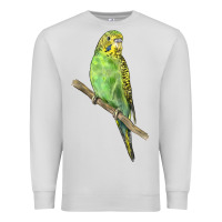 Dove Grey Budgeriar Bird Parrot Premium Sweatshirt - LillyAllenDesigns