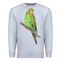 Heather Grey Budgeriar Bird Parrot Premium Sweatshirt - LillyAllenDesigns