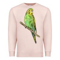 Pale Pink Budgeriar Bird Parrot Premium Sweatshirt - LillyAllenDesigns