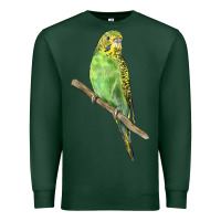 Sports Green Budgeriar Bird Parrot Premium Sweatshirt - LillyAllenDesigns