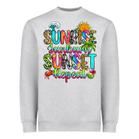 Heather Grey sunrise sunburn sunset repeat Heavyweight Sweatshirt - RanaPortraitStore
