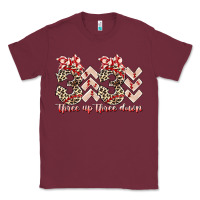 Burgundy three up theree down Classic Tee - RacoonDesign