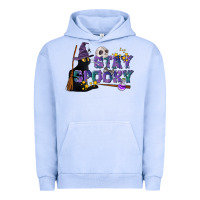 Pigment Grape Ice Stay Spooky With Black Cat Urban Hoodie - LillyAllenDesigns