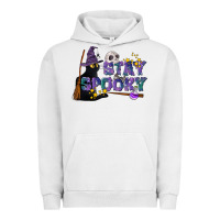 Pigment Lunar Rock Stay Spooky With Black Cat Urban Hoodie - LillyAllenDesigns