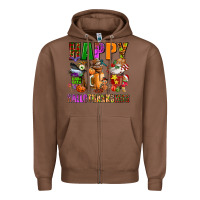 Chestnut happy hallothanksmas Zipper Hoodie - AdoDesignShop
