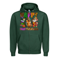 Sports Green happy hallothanksmas Zipper Hoodie - AdoDesignShop