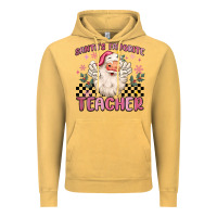 Vintage Mustard santa's favorite teacher Vintage Hoodie - MaliasSmallBusiness