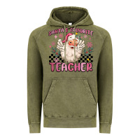 Vintage Olive santa's favorite teacher Vintage Hoodie - MaliasSmallBusiness