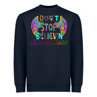 Navy don't stop believin' hold on to that feelin' Heavyweight Sweatshirt - RanaPortraitStore