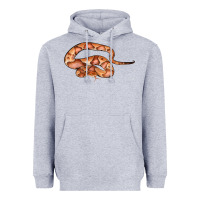 Heather Grey Copperhead Snake Illustrations Heavyweight Hoodie - LillyAllenDesigns
