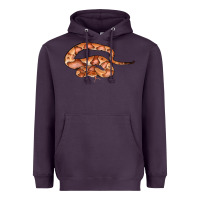 Plum Copperhead Snake Illustrations Heavyweight Hoodie - LillyAllenDesigns