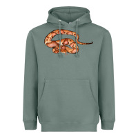 Sage Copperhead Snake Illustrations Heavyweight Hoodie - LillyAllenDesigns