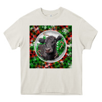 Cream christmas black angus cow Heavy Core Tee - LillyAllenDesigns