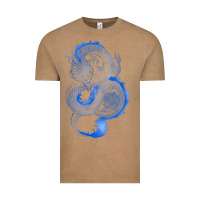Vintage Coffee blue dragon Vintage Tee - RanaPortraitStore
