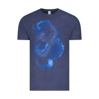 Vintage Denim blue dragon Vintage Tee - RanaPortraitStore