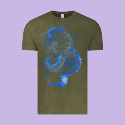 Vintage Tee blue dragon