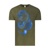 Vintage Olive blue dragon Vintage Tee - RanaPortraitStore