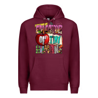 Burgundy educator of tiny humans Premium Hoodie - NancyCooperArtShop
