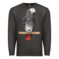 Smoke African Gray Parrot Bird Premium Sweatshirt - LillyAllenDesigns