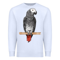 White African Gray Parrot Bird Premium Sweatshirt - LillyAllenDesigns