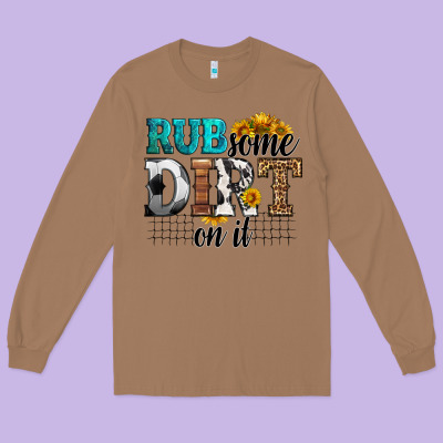 Rub Some Dirt On It Soccer Long Sleeve Tee Designed By Hra Design Shop