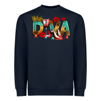 Navy diva Heavyweight Sweatshirt - RanaPortraitStore