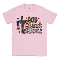 Bubblegum Pink god bless america Classic Tee - CowhideDigitalArt