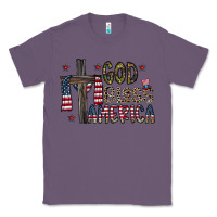 Lavender god bless america Classic Tee - CowhideDigitalArt