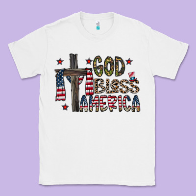 God Bless America Classic Tee Designed By Cowhidedigitalart