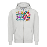 Dove Grey 100 magical days of school Zipper Hoodie - Artiststas