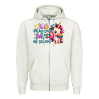 Oatmeal Heather 100 magical days of school Zipper Hoodie - Artiststas
