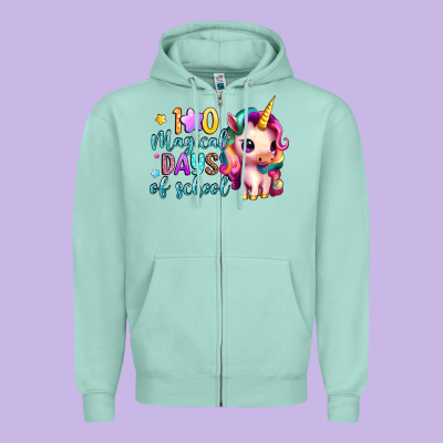 100 Magical Days Of School Zipper Hoodie Designed By Artiststas