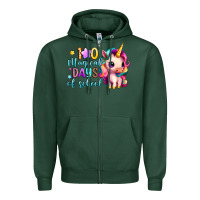 Sports Green 100 magical days of school Zipper Hoodie - Artiststas