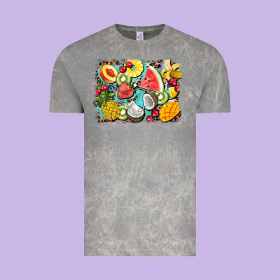 Summer Fruits Background Vintage Tee Designed By Barkaloodesign