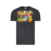 Vintage Black summer fruits background Vintage Tee - BarkalooDesign