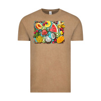 Vintage Coffee summer fruits background Vintage Tee - BarkalooDesign