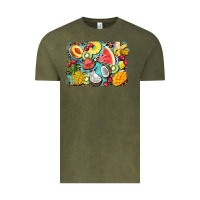 Vintage Olive summer fruits background Vintage Tee - BarkalooDesign