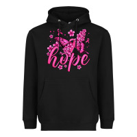Black hope breast cancer butterfly Heavyweight Hoodie - Jasminsmagicworld