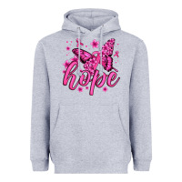 Heather Grey hope breast cancer butterfly Heavyweight Hoodie - Jasminsmagicworld