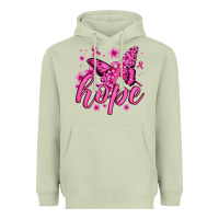 Matcha hope breast cancer butterfly Heavyweight Hoodie - Jasminsmagicworld