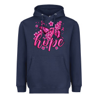 Navy hope breast cancer butterfly Heavyweight Hoodie - Jasminsmagicworld
