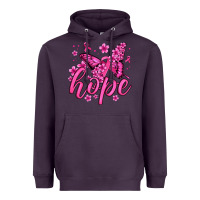 Plum hope breast cancer butterfly Heavyweight Hoodie - Jasminsmagicworld