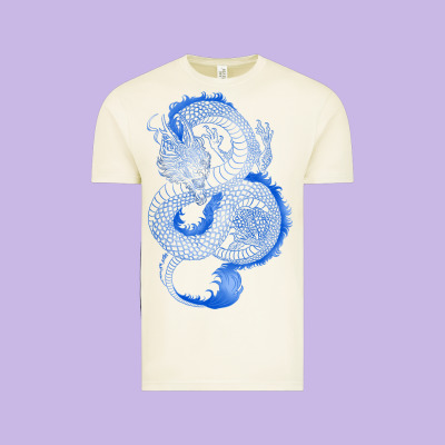 Vintage Tee blue dragon