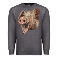 Charcoal Heather american yorkshire pig face Premium Sweatshirt - LillyAllenDesigns