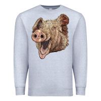 Heather Grey american yorkshire pig face Premium Sweatshirt - LillyAllenDesigns