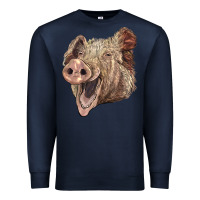 Navy american yorkshire pig face Premium Sweatshirt - LillyAllenDesigns